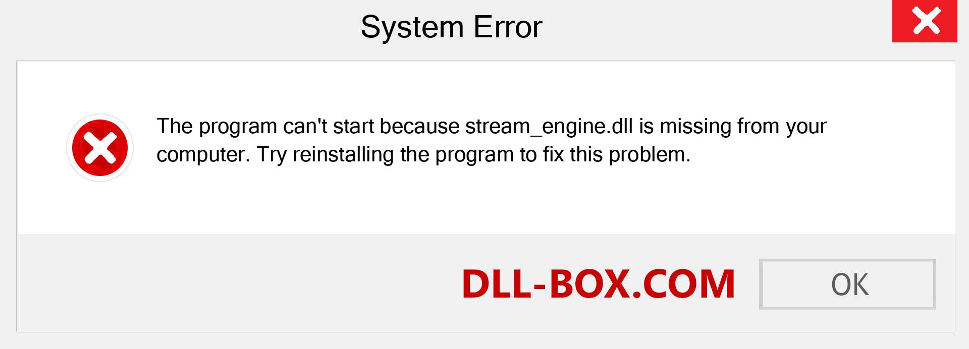  stream_engine.dll file is missing?. Download for Windows 7, 8, 10 - Fix  stream_engine dll Missing Error on Windows, photos, images